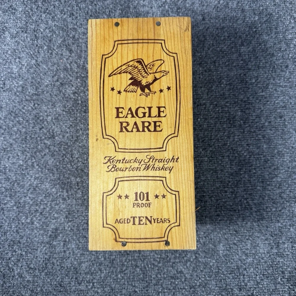 Vintage Eagle Rare 101 Proof Bourbon Wooden Box Only Empty Display Case 10 Year